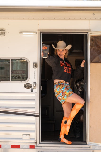 Lucky Chuck Orange Outlaw Performance Socks