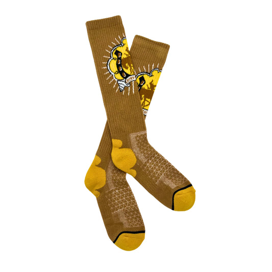 Lucky Bucking Tan Performance Socks