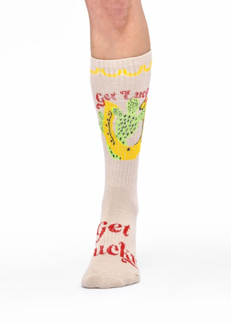 Lucky Chuck Get Lucky Tan Performance Socks