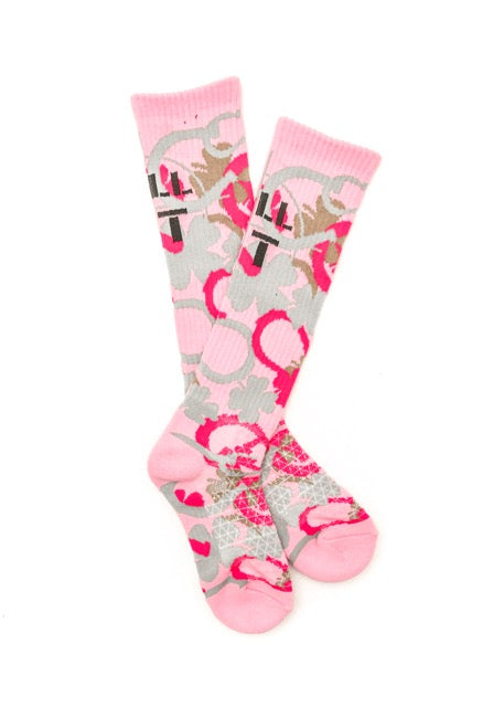 Lucky Chuck Camo Kill It Pink Performance Socks