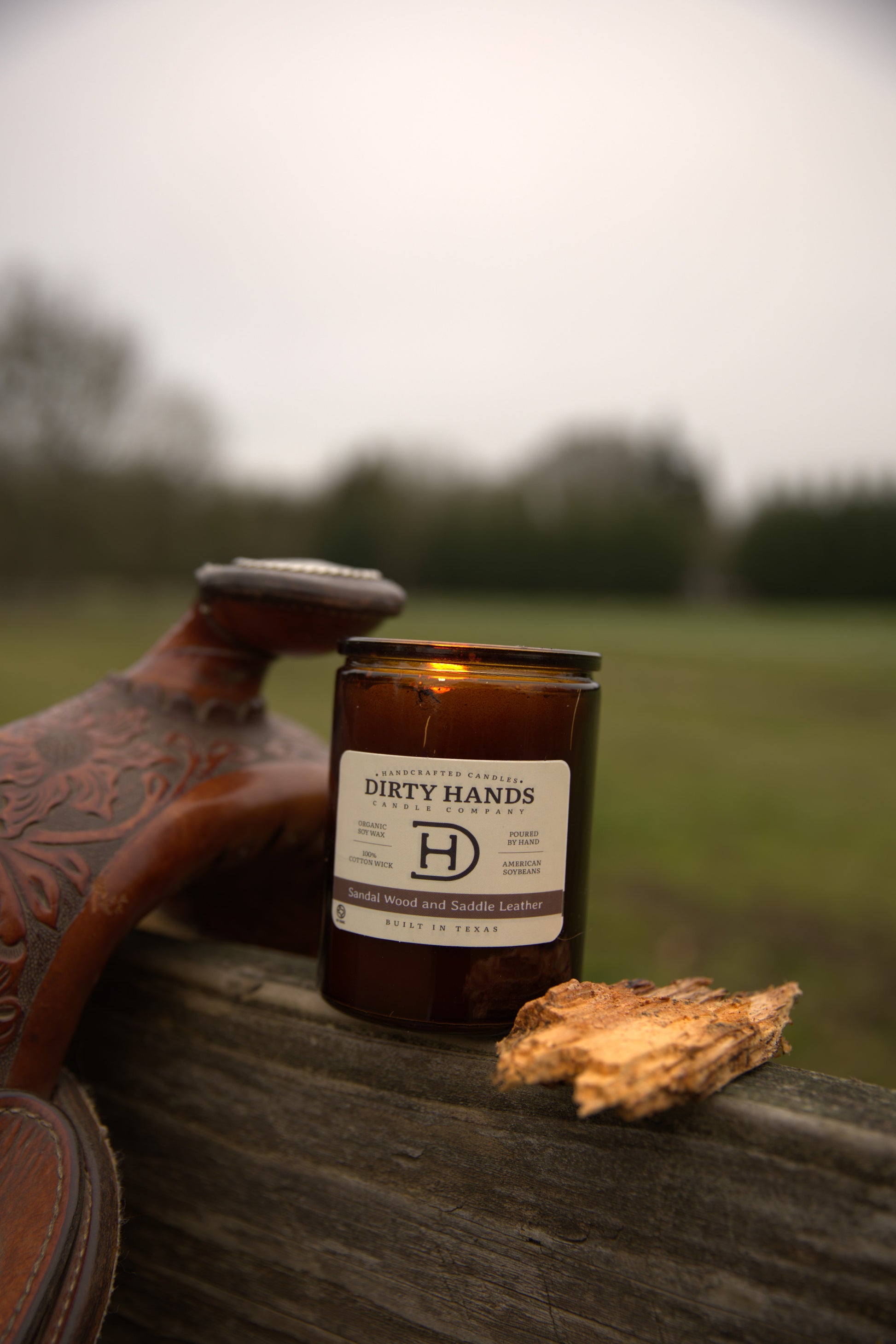 Sandalwood and Saddle Leather Candle Collection