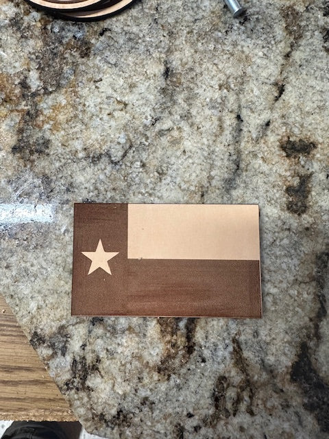 Texas Flag Shaped Leather Freshie