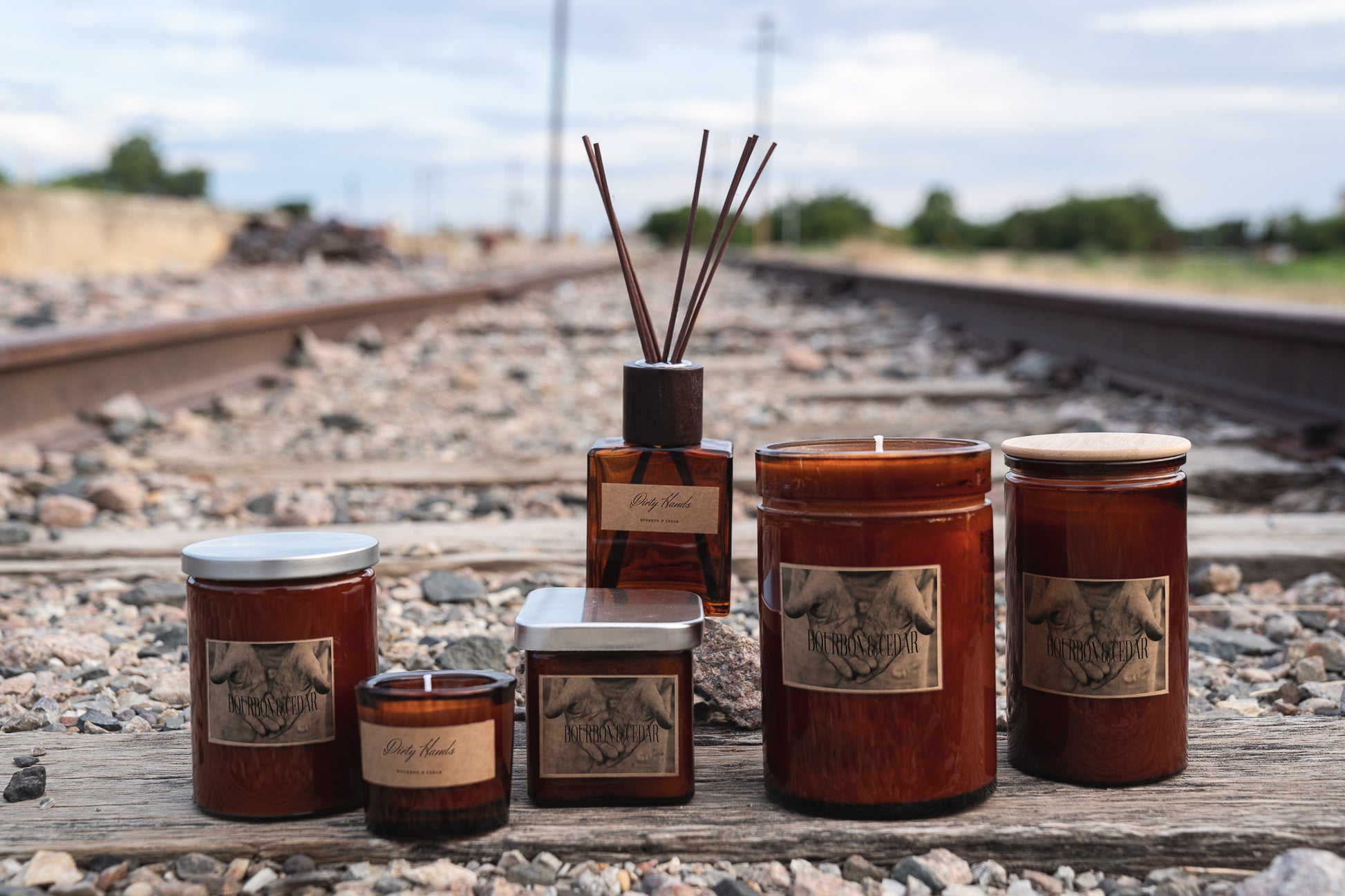 Bourbon and Cedar Candle Collection